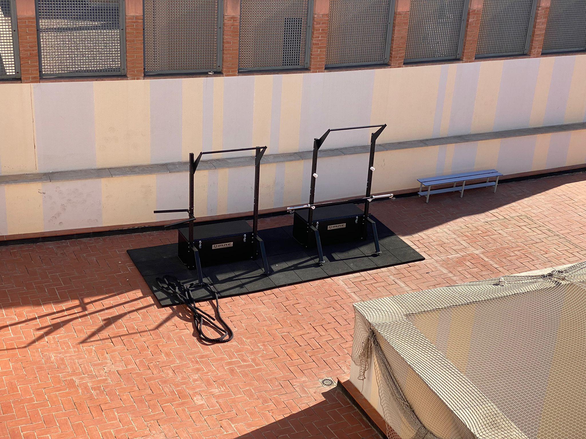 Estructura para practica de ejercicios en terrazas
